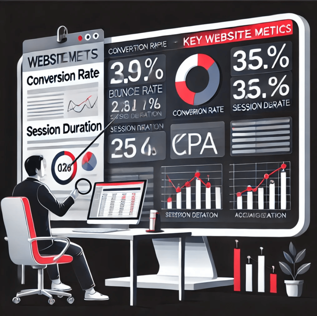 metrics monitoring reporting business site min 1024x1019  Web analyst - how to become one and improve your skills