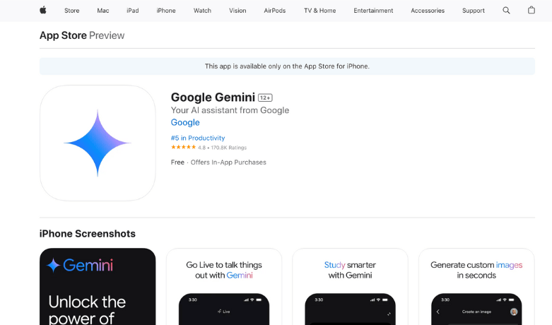 gemeni in appstore min  Gemini що це і як користуватися